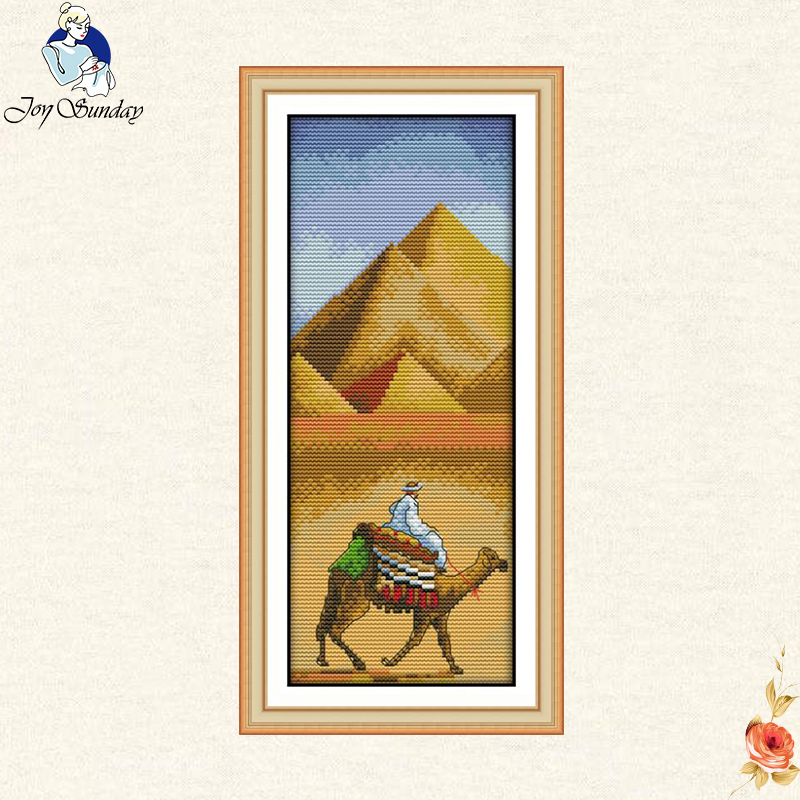 Embroidery In Egypt - Joy Sunday Pyramids Egypt Chinese cross