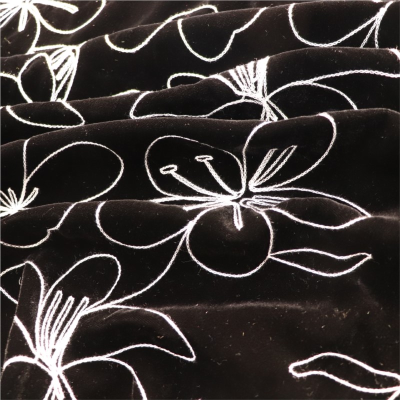 The fabric of sleeping dress e - Velvet Fabric Embroidery 评论和价格