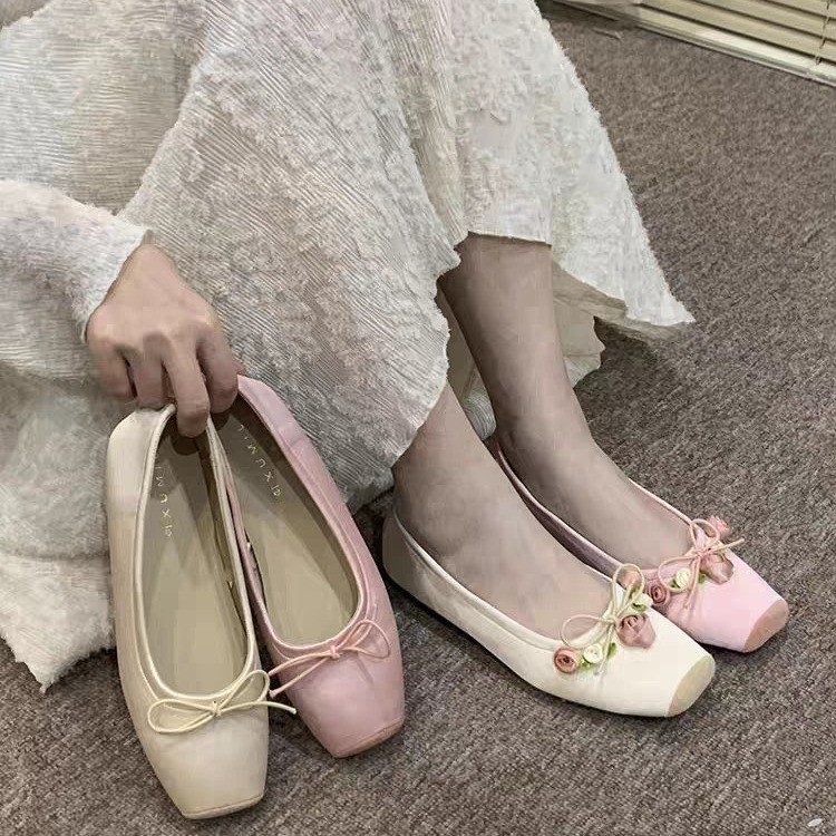 Women Flats Bow Marie Janes Sh - Embroidery Lace 评论和价格