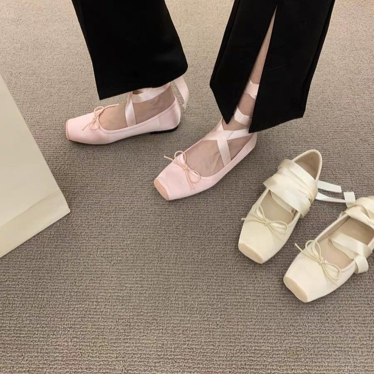 Women Flats Bow Marie Janes Sh - Embroidery Lace 评论和价格