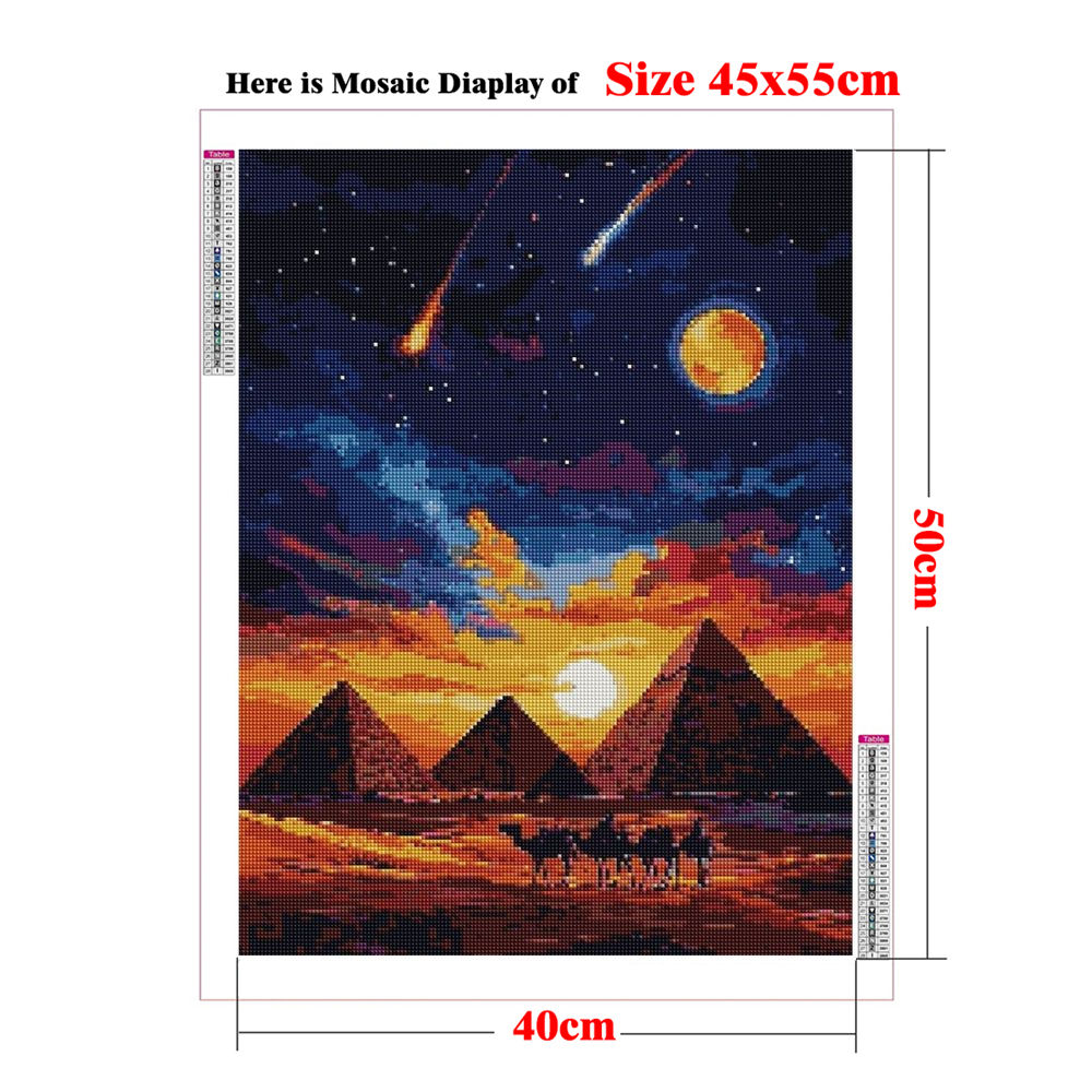 Diamond Painting Kit Great Pyr - Embroidery In Egypt 评论和价格