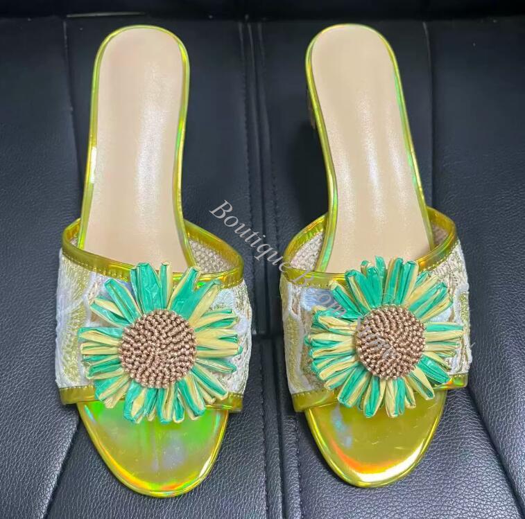 Bright Sunflower Floral Embroi - Embroidery Lace 评论和价格