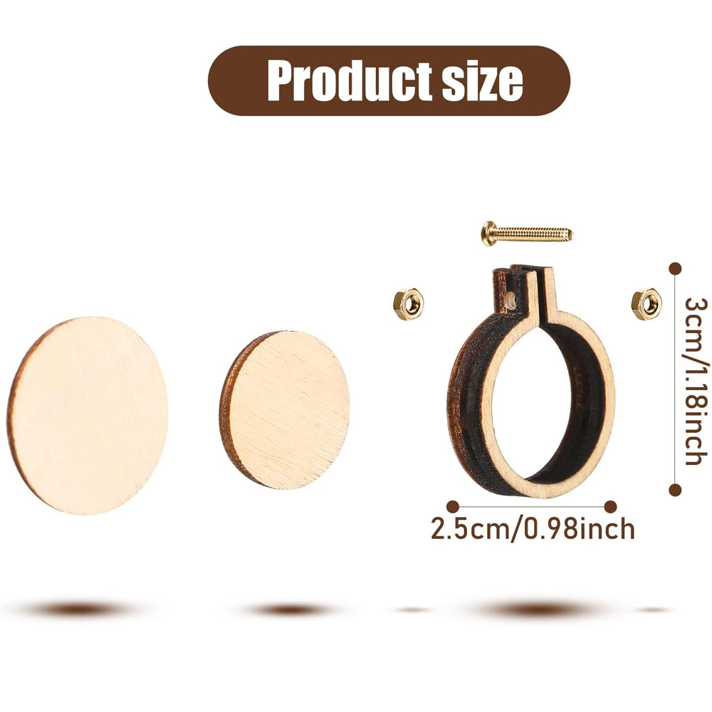 10Pcs/Set Wooden Mini Embroide - Stitch Marker Ring 评论和价格
