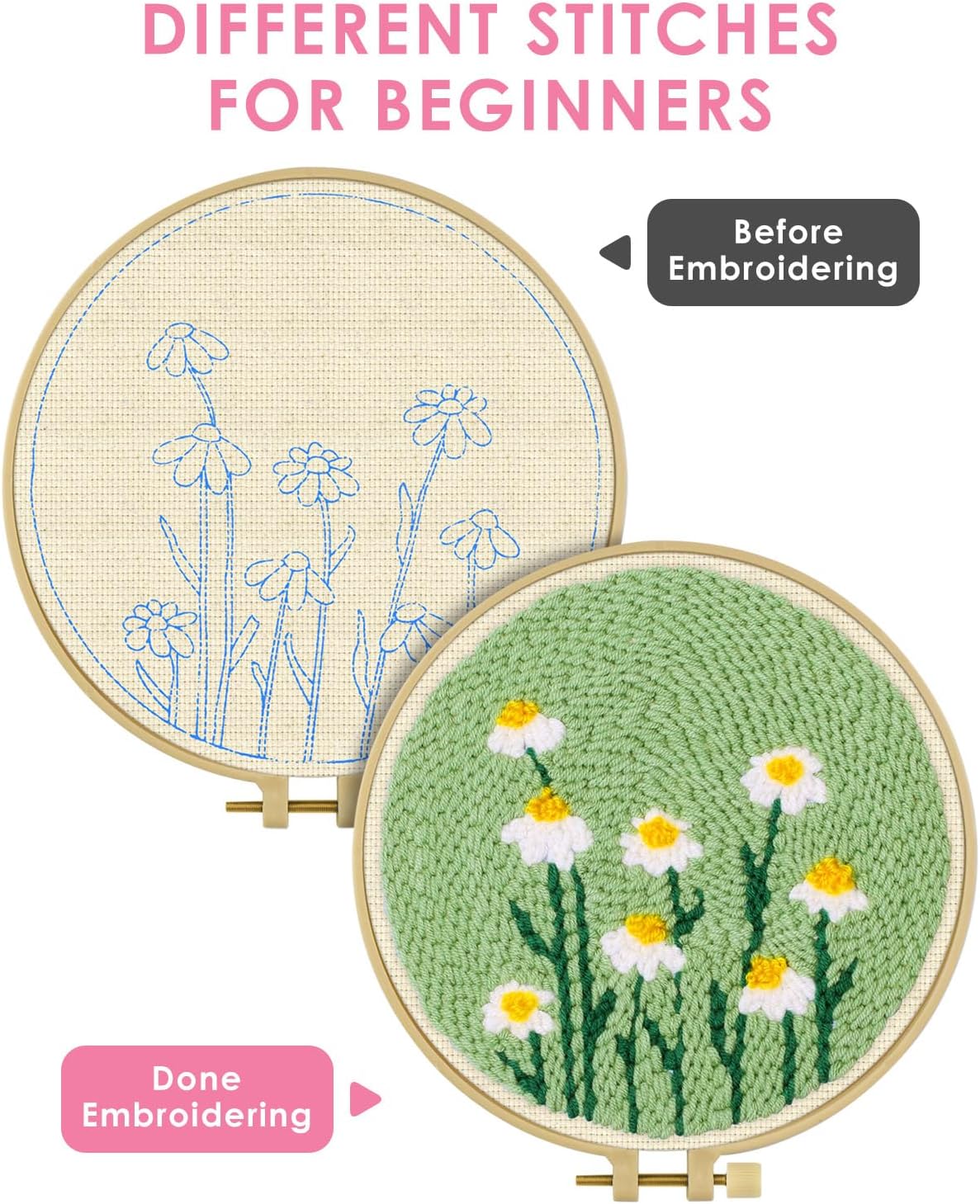 Punch Needle Embroidery Cartoo - Punch Needle Handle 评论和价格