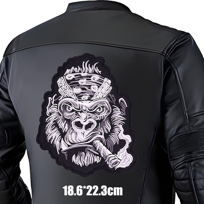 Large Punk Back Embroidery Sew - Embroidery Jacket Jeans 评论和价格