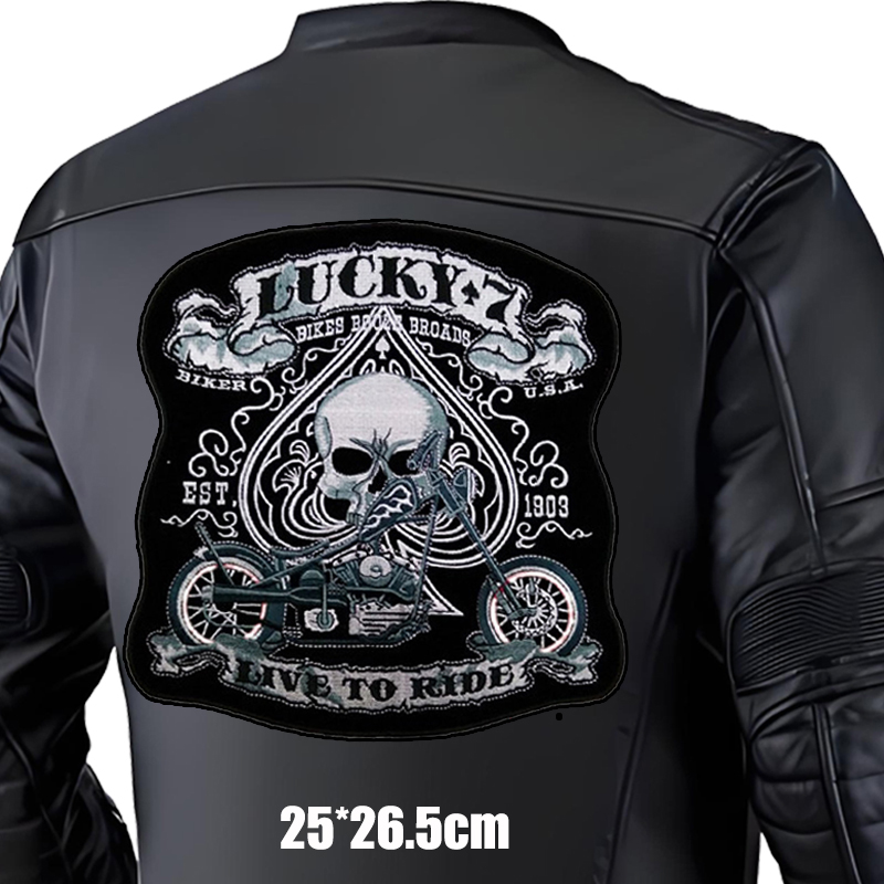 Large Punk Back Embroidery Sew - Embroidery Jacket Jeans 评论和价格