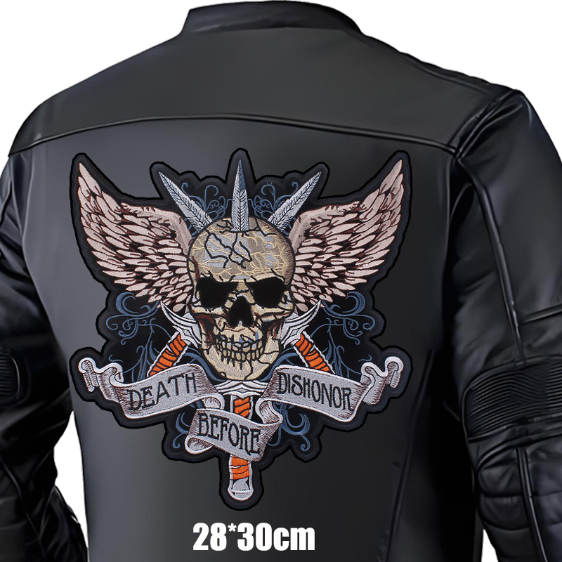 Large Punk Back Embroidery Sew - Embroidery Jacket Jeans 评论和价格