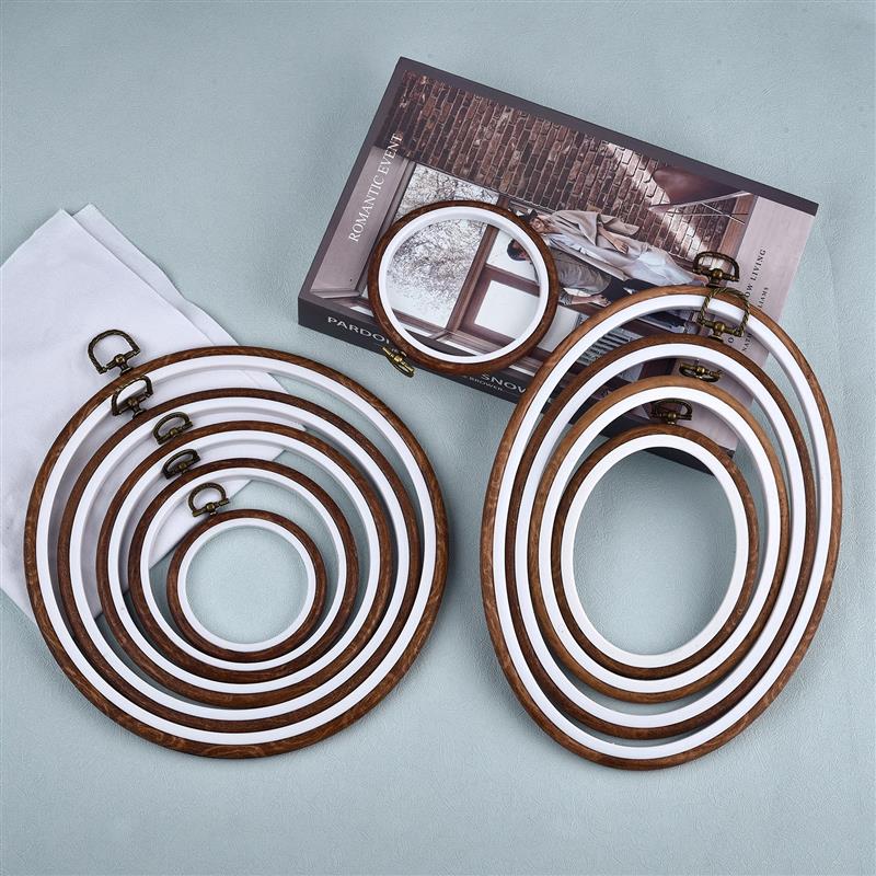 Sewing Tool Round Oval Wooden  - Stitch Marker Ring 评论和价格