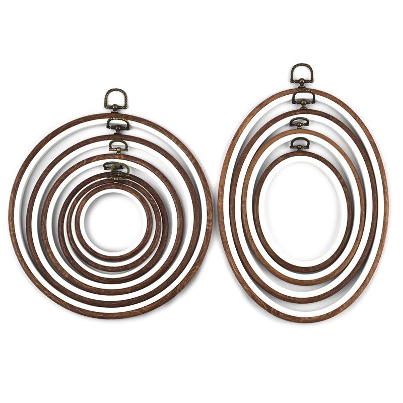 Sewing Tool Round Oval Wooden  - Stitch Marker Ring 评论和价格
