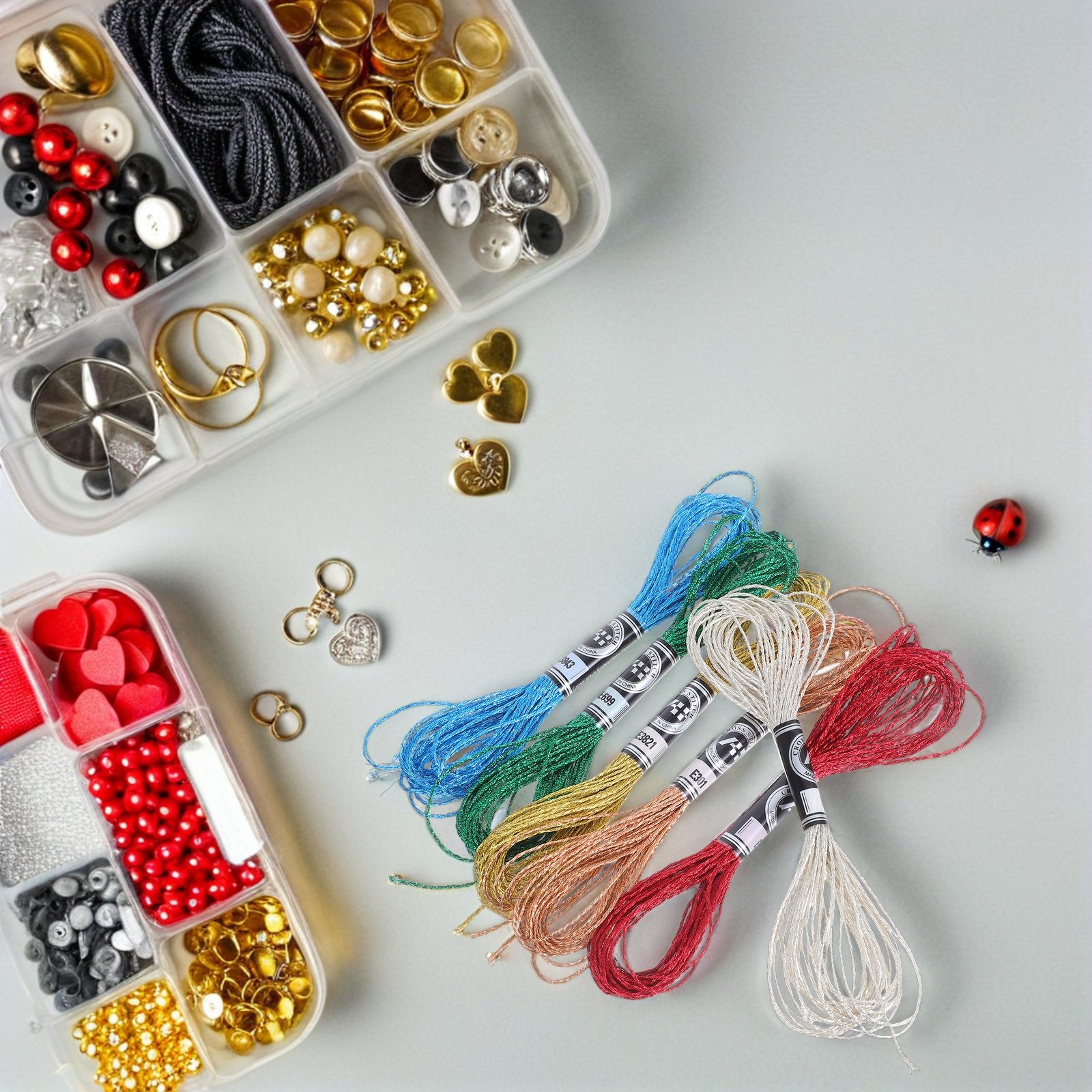 6Pcs Luxurious Metallic Embroi - Embroidery Threads 评论和价格