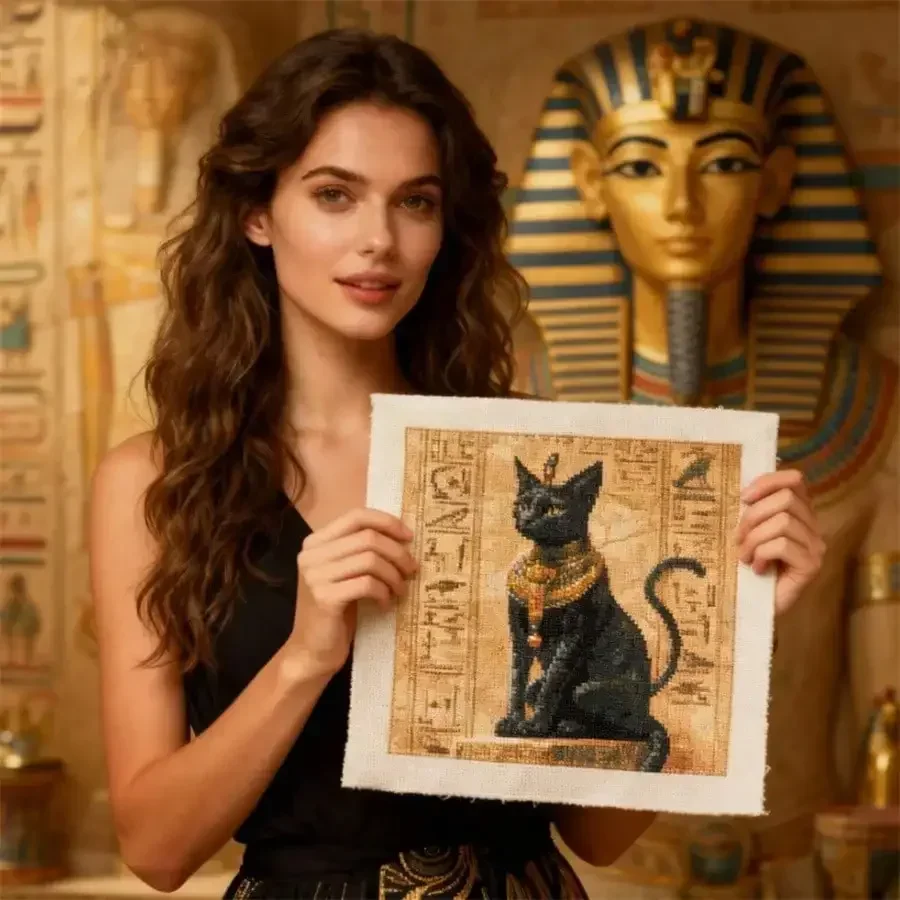Ancient Egypt cat New Style di - Embroidery In Egypt 评论和价格