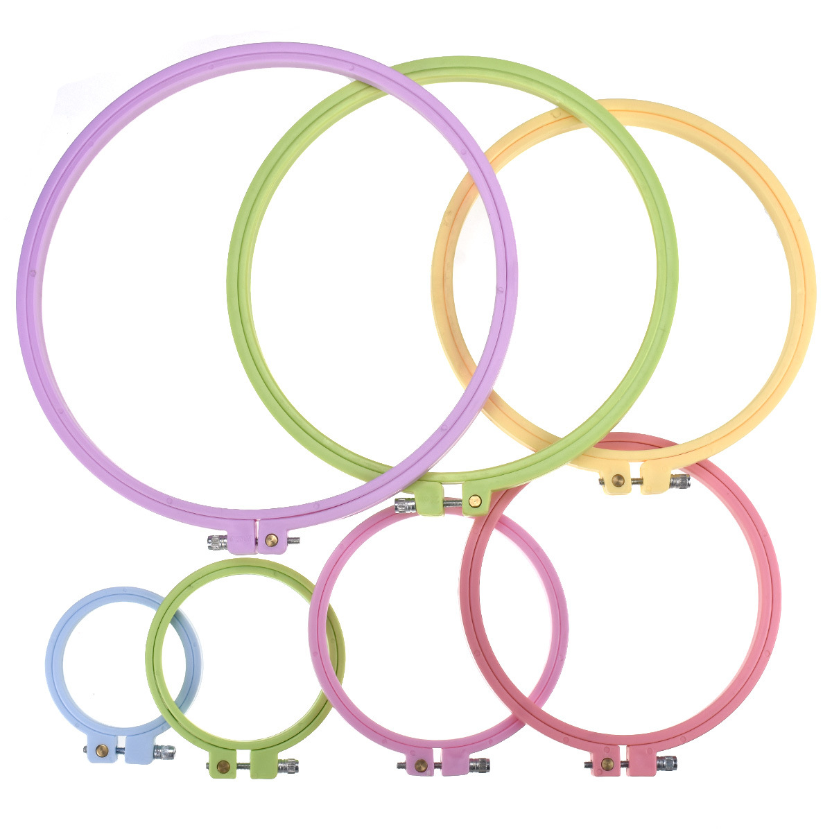 1/7pcs 7-25cm Plastic Embroide - Stitch Marker Ring 评论和价格