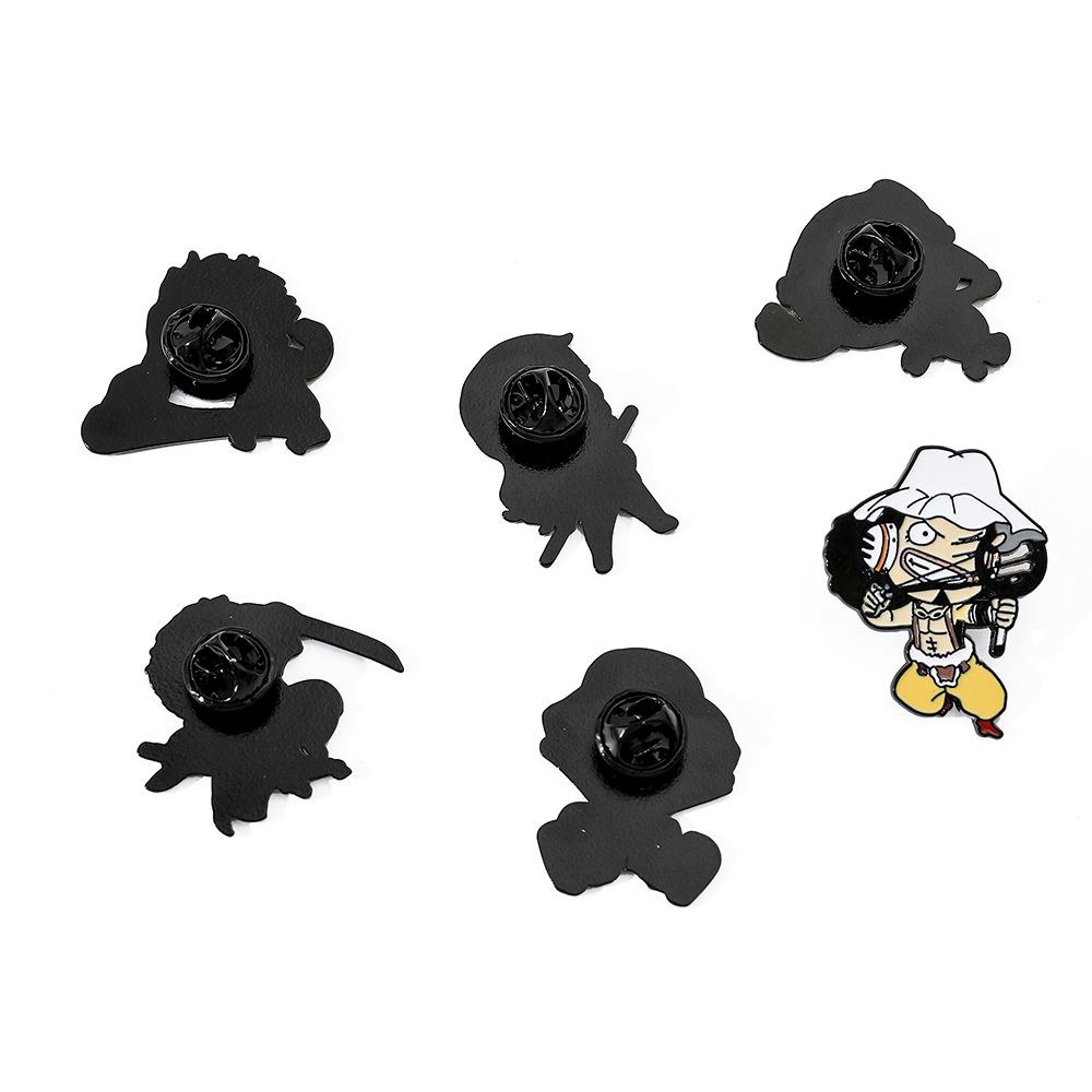 6 Pcs ONE PIECE Cartoon Brooch - Embroidery Textile 评论和价格