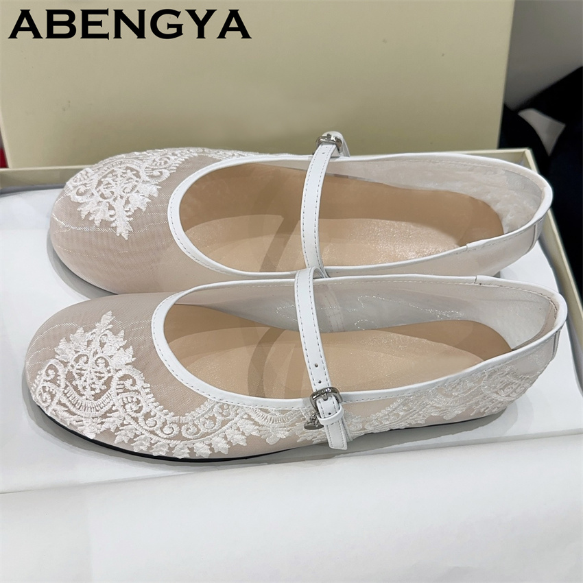 Lace Embroidery Flat Shoes for - Embroidery Lace 评论和价格