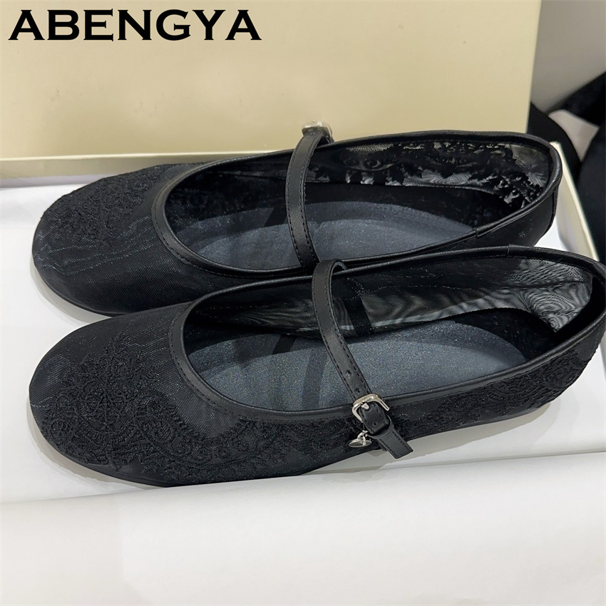 Lace Embroidery Flat Shoes for - Embroidery Lace 评论和价格