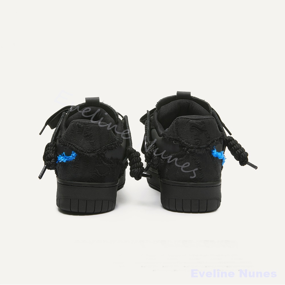 Black Frayed Raw Edge Platform - Embroidery Lace 评论和价格
