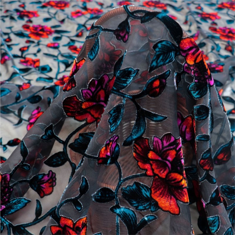 Woven velvet brocade viscose p - Velvet Fabric Embroidery 评论和价格