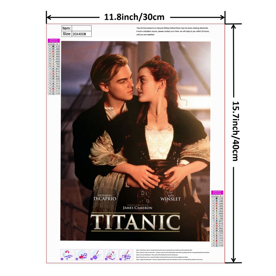 Titanic Romantic Movie 5D DIY  - Embroidery Lovers 评论和价格