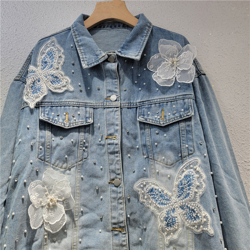 2026 Spring Autumn Korean Deni - Embroidery Jacket Jeans 评论和价格