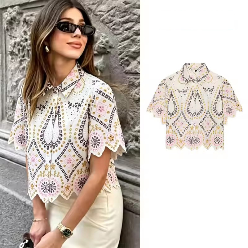 PRINTKAOIR Women's Fashion Hol - Embroidery Eyelet 评论和价格