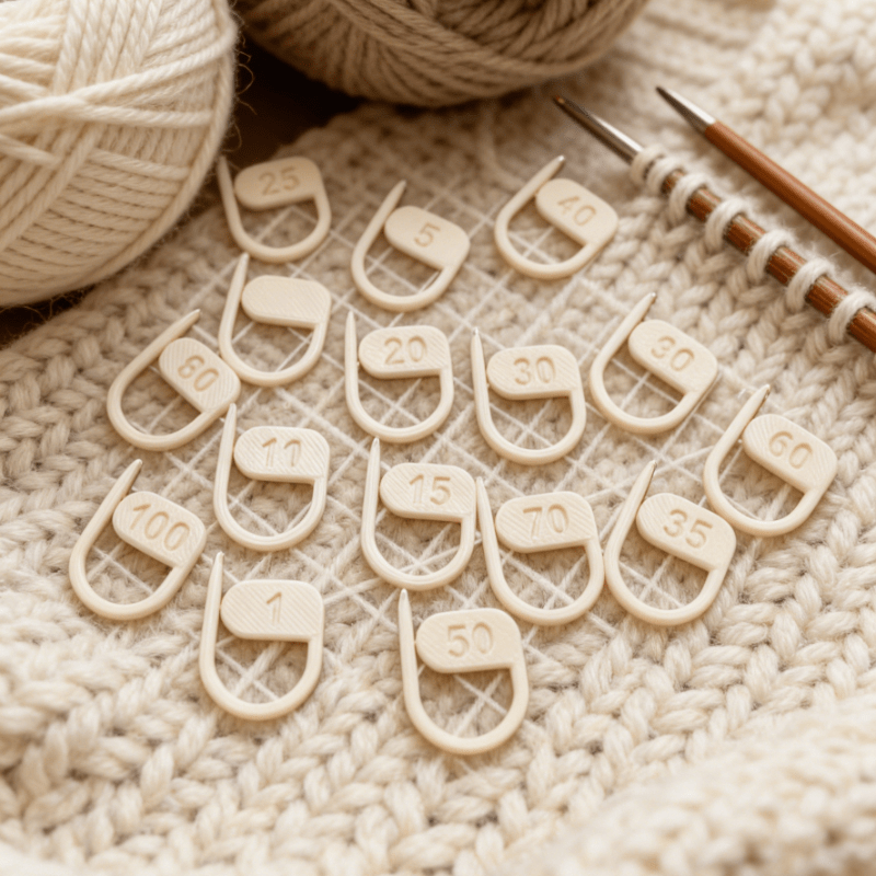 16PCS Digital Knitting Markers - Stitch Marker Ring 评论和价格